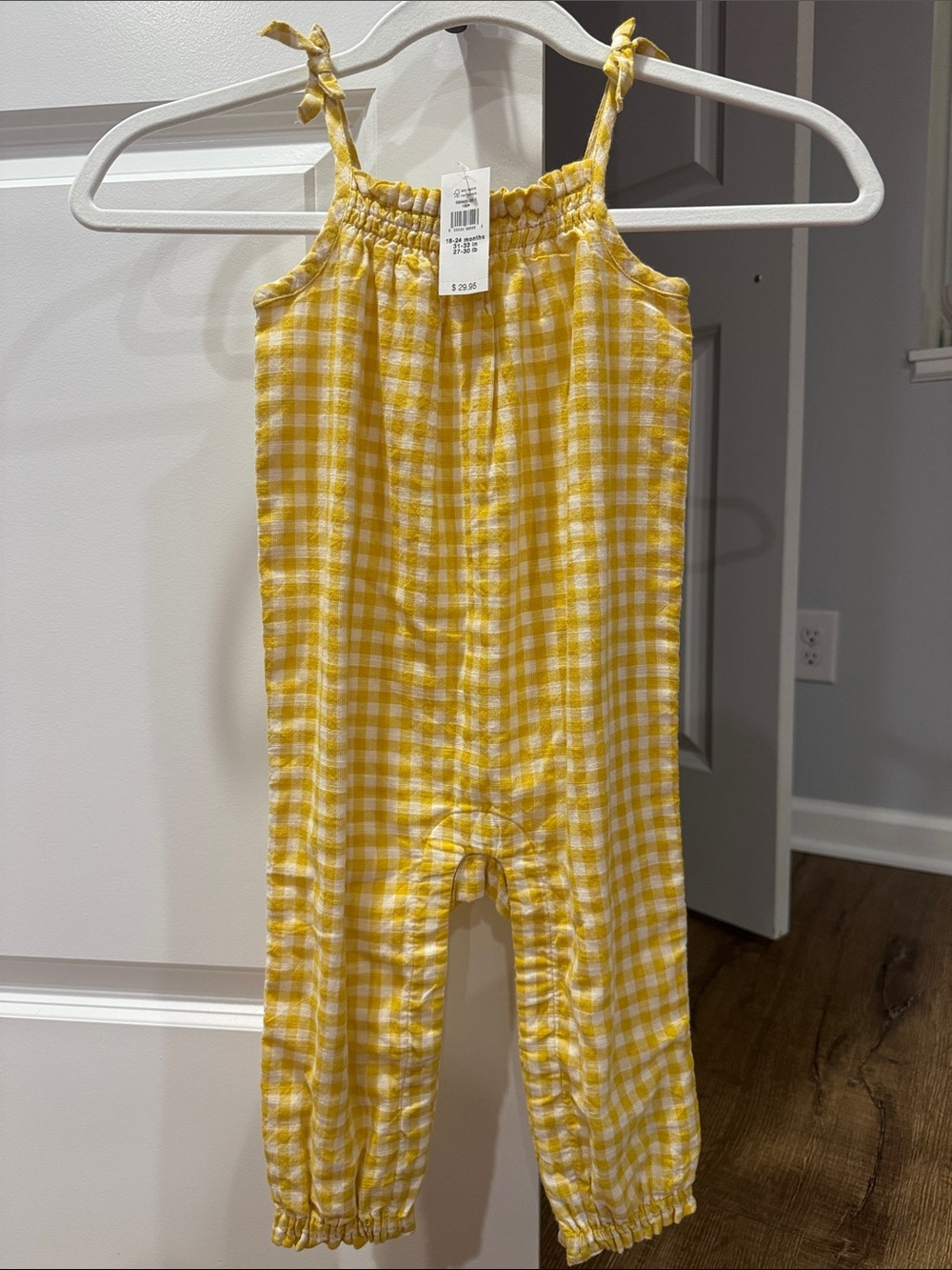 NWT Baby Gap Yellow Gingham Jumper